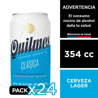 Cerveza Quilmes 4,9° 24 X 354 Cc.