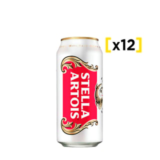 Cerveza Stella Artois Lata 473 Cc X12