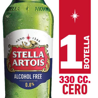 Cerveza Stella Artois sin alcohol 330 cc