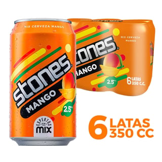 Cerveza Stones mango lata 6 un de 350 ml