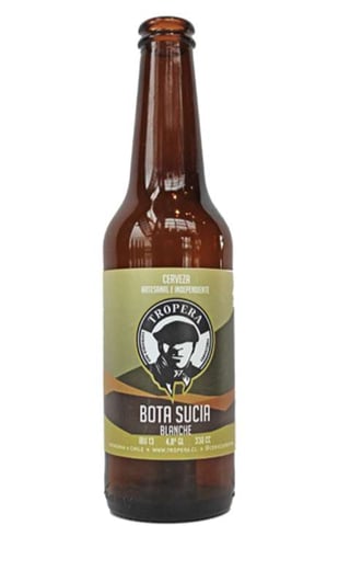 Cerveza Tropera Bota Sucia Blanche en Botella 330cc 4.8º alc.