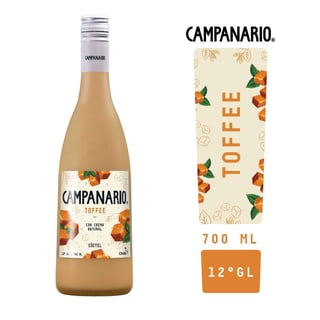 Cóctel Campanario toffee con crema natural botella 700 ml