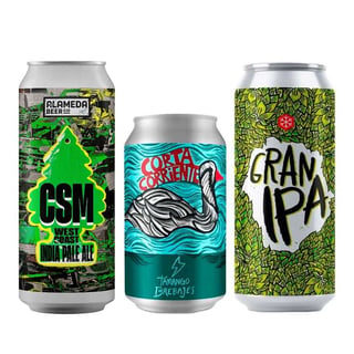 CRAFT BEER PACK IPA Nº1: 3x Variedades Cervezas IPA Artesanales Chilenas
