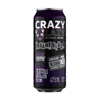 Crazy Lazy Insane Black Lata 473cc
