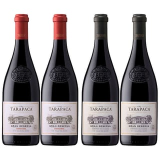 CUARTETO TARAPACÁ GR: 2x Vino Tarapacá Gran Reserva Carmenere 750cc + 2x Vino Tarapacá Gran Reserva Cabernet Sauvignon 750cc