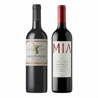 DUO VIK - MONTES ALPHA: 1x Vino VIK MIA Carmenere Blend (2023) 750cc + 1x Vino Montes Alpha Carmenere 750cc