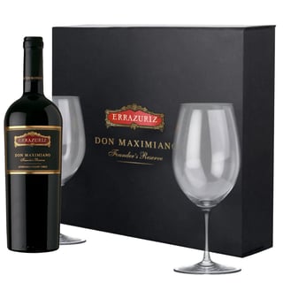 Errazuriz Pack Don Maximiano 750 Ml + 2 Copas