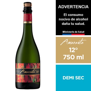 Espumante Amaranta Demi Sec 750 Ml.