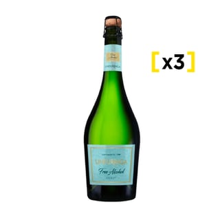 Espumante Undurraga Sin Alcohol Botella 750cc X3