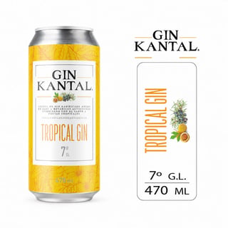 Gin tropical Kantal lata 470 cc