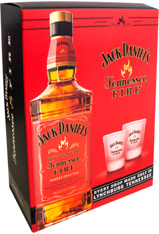 Jack Daniels Fire 750cc + 2 Vasos Shots