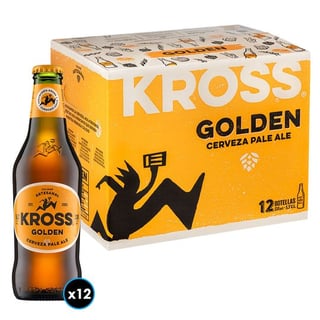 Kit 12x Cerveza Kross Golden Ale en Botella 330cc