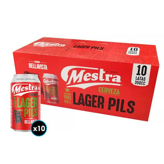 KIT CERVEZA MESTRA: 10x Cerveza Mestra Lager Pils Lata 350cc