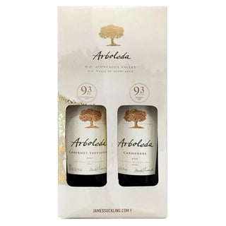 KIT TWO PACK ARBOLEDA: 1x Vino Arboleda Cabernet Sauvignon 750cc + 1x Vino Arboleda Carmenere 750cc