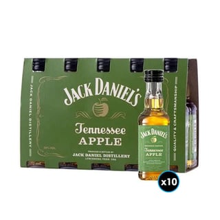 KIT WHISKEY JACK DANIELS APPLE 50cc: 10x Whiskey Jack Daniels Apple 50cc 35º alc.