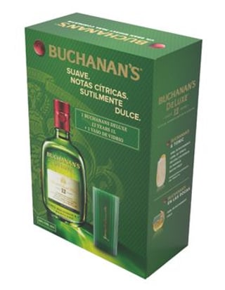 Kit Whisky Buchanans 12 años 750cc 40º alc. + vaso 