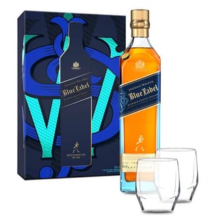  KIT Whisky Johnnie Walker Blue Label 40° 750cc + 2 Vasos