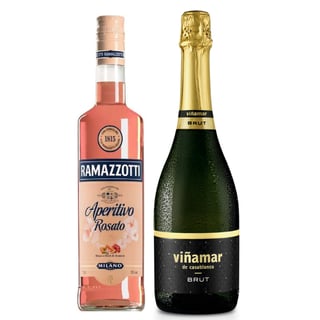Licor Aperitivo Ramazzotti Rosato 700cc + Espumante Viñamar Brut 750cc
