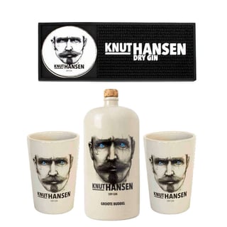 MASTER PACK KNUT HANSEN Nº1: 1x Knut Hansen Dry Gin 1.5 Lts 42º alc. + 2x Vaso Knut Hansen + 1x Barmat Knut Hansen
