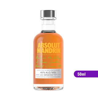 Miniatura Vodka Absolut Mandrin - 50ml (vidrio)
