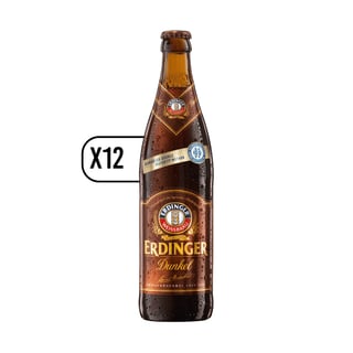 Pack 12x Cervezas Erdinger Dunkel Botella 500ml