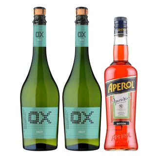 Pack 2x Espumante OX Brut 750ml + Aperol 750ml