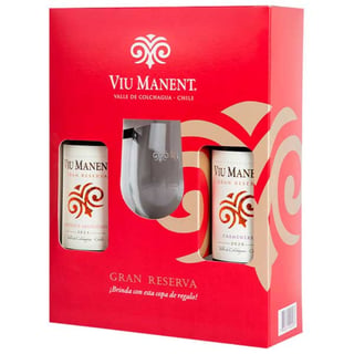 Pack 2x Vinos Viu Manent Gran Reserva - 750ml + Copa