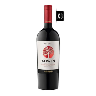 Pack 3x Vino Undurraga Aliwen Cabernet Sauvignon 750cc