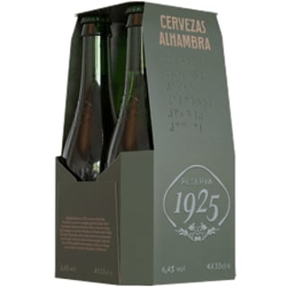 Pack 4 un. Cerveza Mahou Alhambra Strong Lager 6.4.0° 330 cc