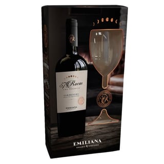 PACK 57 ROCAS + COPA: 1x Vino Emiliana 57 Rocas 750cc + 1x Copa