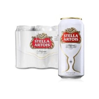Pack 6 unidades Cerveza Stella Artois 473 ml ($1.190 c/u) Belgica