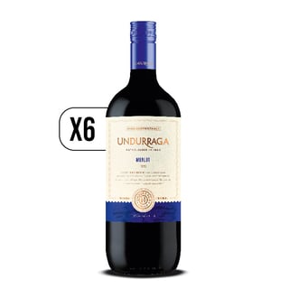 Pack 6x Undurraga Merlot Botellón 1.5l
