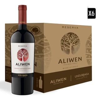 Pack 6x Vino Undurraga Aliwen Cabernet Sauvignon / Syrah 750cc
