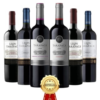 Pack 6x Vinos León de Tarapacá - Mix Cepas Tintas - 750ml
