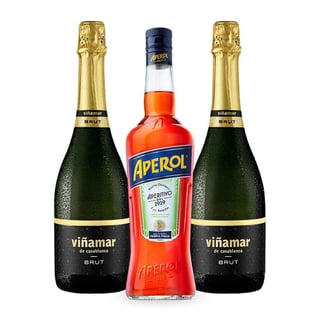 PACK APEROL VIÑAMAR: Licor Aperol 750cc + 2x Espumante Viñamar Charmat Brut 750cc