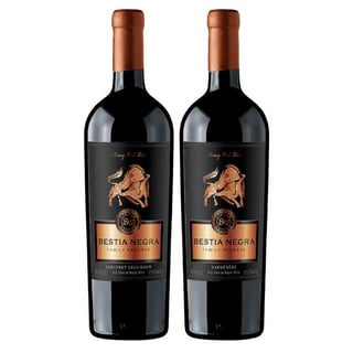 PACK BESTIAS N°1: 1x Vino Bestia Negra Cabernet Sauvignon 750cc + 1x Vino Bestia Negra Carmenere 750cc 