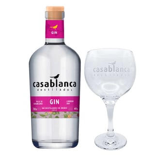 PACK CASABLANCA N°1: 1x Gin Casablanca London Dry 44°alc. 700cc + 1x Copa Gin Casablanca
