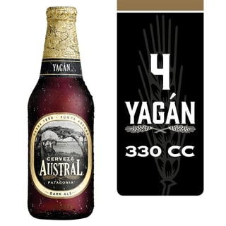 Pack Cerveza Austral yagan botella 4 un de 330 cc