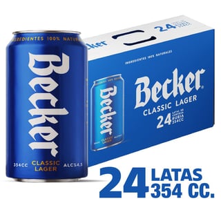 Pack Cerveza Becker lata 24 un de 354 cc
