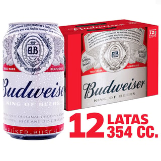 Pack Cerveza Budweiser lata 12 un de 354 cc