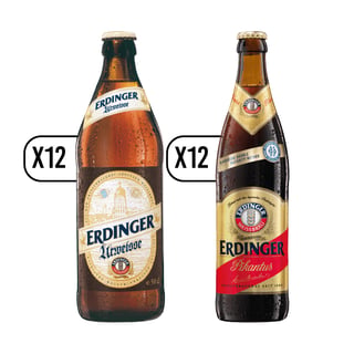 Pack Cerveza Erdinger 12x Pikantus + 12x Urweisse 500cc