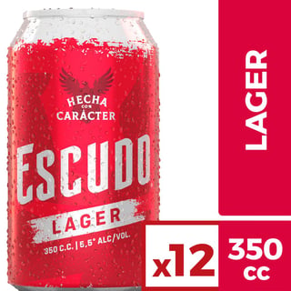 Pack Cerveza Escudo lata 12 un de 350 cc