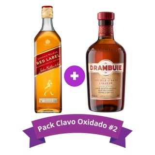 Pack Clavo Oxidado: Johnnie Walker Red 750ml + Drambuie 750ml