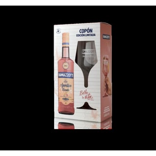 Pack cóctel Ramazzotti aperitivo rosado 700 ml + copón