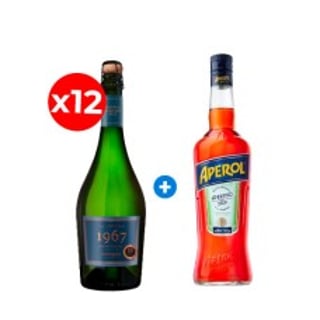 Pack de 12 Espumante Undurraga 1967, Reserva Familiar Brut Método Charmat + Aperol de Regalo (f2)