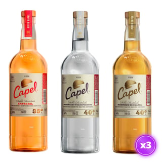 Pack de Culto 80 Años 3x Pisco Capel Doble Destilado - 700ml