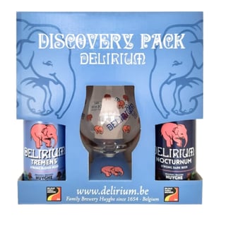 Pack Delirium Discovery 4 Cervezas 330ml + Copa Tulipán.