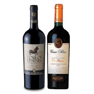 PACK DUO VINOS Nº2: Vino Toro de Piedra Cabernet 750cc + Vino Casa Silva Gran Terroir Cabernet 750cc