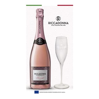 Pack Espumante Riccadonna Moscato Rosé + Copa