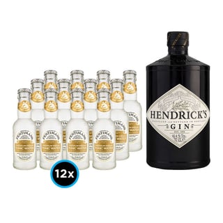 PACK FENTIMANS HENDRICKS (Tonic Water): 12x Bebida Premium Fentimans Tonic Water 200cc + Gin Hendricks 700cc 41,4º alc.